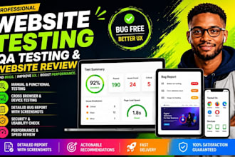 do website testing QA testing usability testing website review and bug reporting