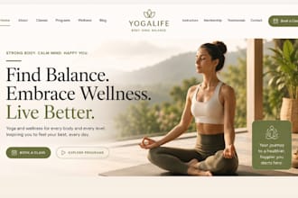 design squarespace yoga website fitness wellness booking website health workout