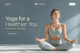 design squarespace yoga website fitness wellness booking website health workout