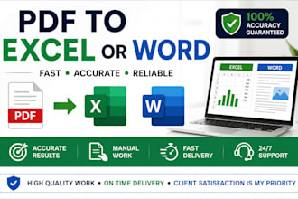 convert PDF to excel and word accurately