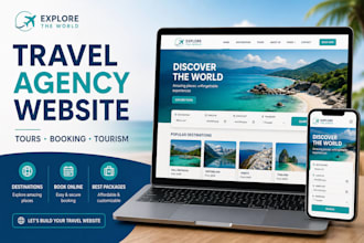 create travel agency website, tour booking website or tourism website