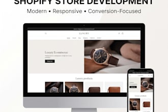 build your shopify store and landing page