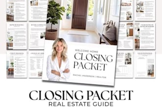 design real estate listing packet home buyer or seller guides marketing brochure