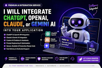 integrate chatgpt, openai, claude, gemini ai into your website, chatbot, webapp