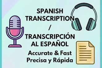 transcribe audios and text