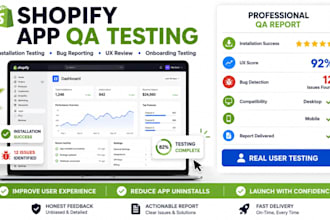 do shopify app review, shopify app installation, shopify app testing, report bug