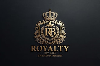 design a luxurious royal logo for your premium brand