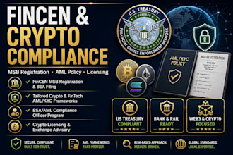 do fincen msb registration, kyc, aml compliance policy, and crypto licensing
