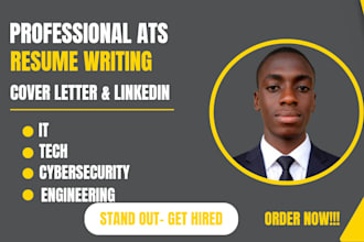 write a professional cybersecurity, IT, technology and engineering resume