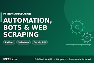 build python automation scripts, bots and web scrapers
