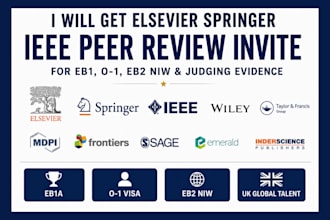 help you get ieee peer review, elsevier, springer for eb2 niw, eb1, o1 visa