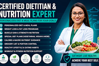 create a personalized diet, meal and weight loss plan by certified nutritionist