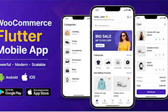 build flutter woocommerce mobile app