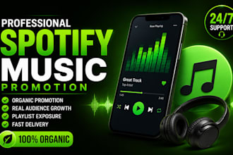 do professional spotify music promotion, organic streams and audience growth