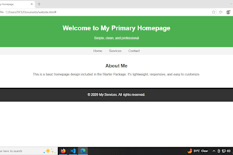 design your website homepage and retype documents