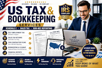 do US bookkeeping self employment tax sales tax 1099 contractor reporting state