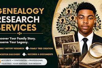 do professional genealogy research, family history, ancestry and dna research