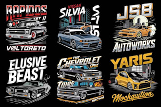 do amazing and dream car t shirt designs for you