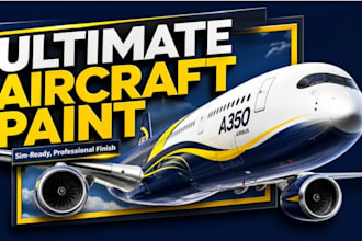 design a custom livery, msfs livery, aircraft livery design in 24 hours
