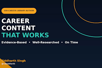 write evidence based career guidance and educational content for students