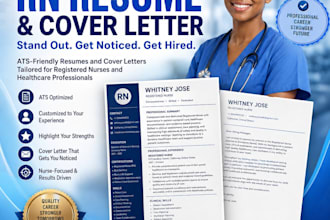write an ats friendly registered nurse resume CV and cover letter