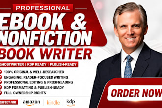 write ebook ghostwriter ghost book writer nonfiction amazon KDP book writer