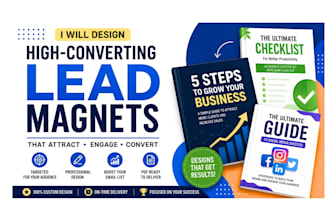 design a professional lead magnet pdf ebook or workbook