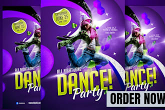 design modern event flyer party flyer club flyer and event poster