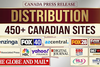 write and publish canada press release, canada pr distribution top media outlets
