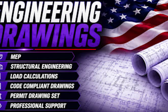 draw structural engineering plan nc sc florida mep city permit approval