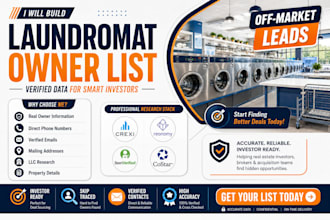 build a laundromat, laundry and dry cleaner owner database