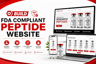 build fda complaint peptide website research peptide and ecommerce peptide store