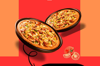 design professional food flyer, pizza poster