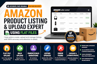 do amazon product listing and upload using flat file