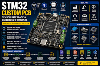 design stm32 custom pcb, sensor interface and embedded firmware