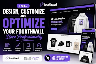design, customize, and optimize your fourthwall store professionally