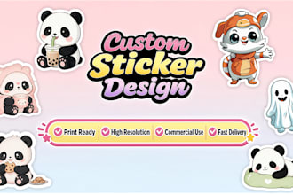 design cute stickers for your brand or shop