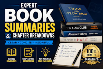 write concise book summaries and chapter breakdowns