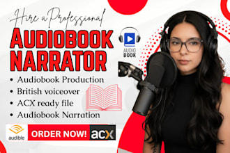 narrate as a british female audiobook narrator, female voiceover for acx audible