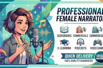 narrate as a british female audiobook narrator, female voiceover for acx audible