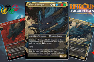 design custom mtg card , tcg card, fantasy card illustration and card alter