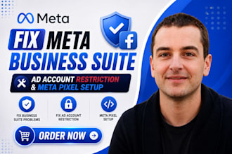 fix meta buiness suite problem, meta ad account restriction and meta pixel setup