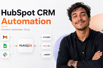 automate hubspot crm workflows with n8n, zapier make