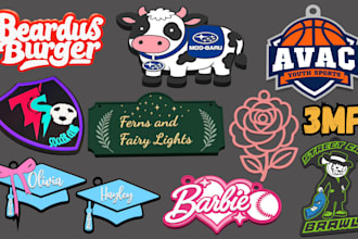 convert 2d logo to 3d printable stl 3mf keychain sign coaster badge name plates