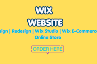 design a modern wix website, wix studio website, redesign wix site