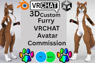 fix, edit and optimize your vrchat furry avatar or fursona for PC and quest