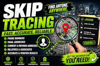 skip trace any person or company you need