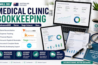 do bookkeeping for australian medical clinics using advancedmd, kareo sage xero