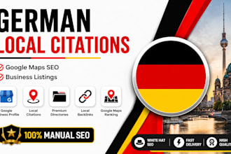 biete professionelles local business SEO, germany citations und backlinks für ih