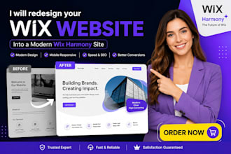 redesign your wix website into a modern wix harmony site